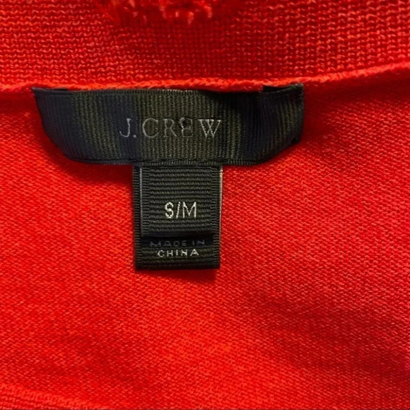 J. Crew S/M Red button boat neck‎ sweater with buttons - Picture 5 of 8